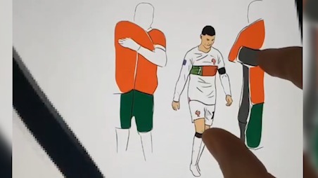 طرح گرافیکی سایت گل از لحظات ماندگار کریستیانو رونالدو در جام جهانی