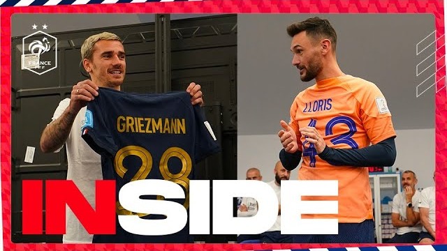 اهدای پیراهن ویژه گریزمان و لوریس توسط رییس فدراسیون فوتبال فرانسه