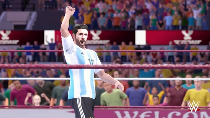 شبیه سازی مبارزه امباپه و مسی در کشتی کج!