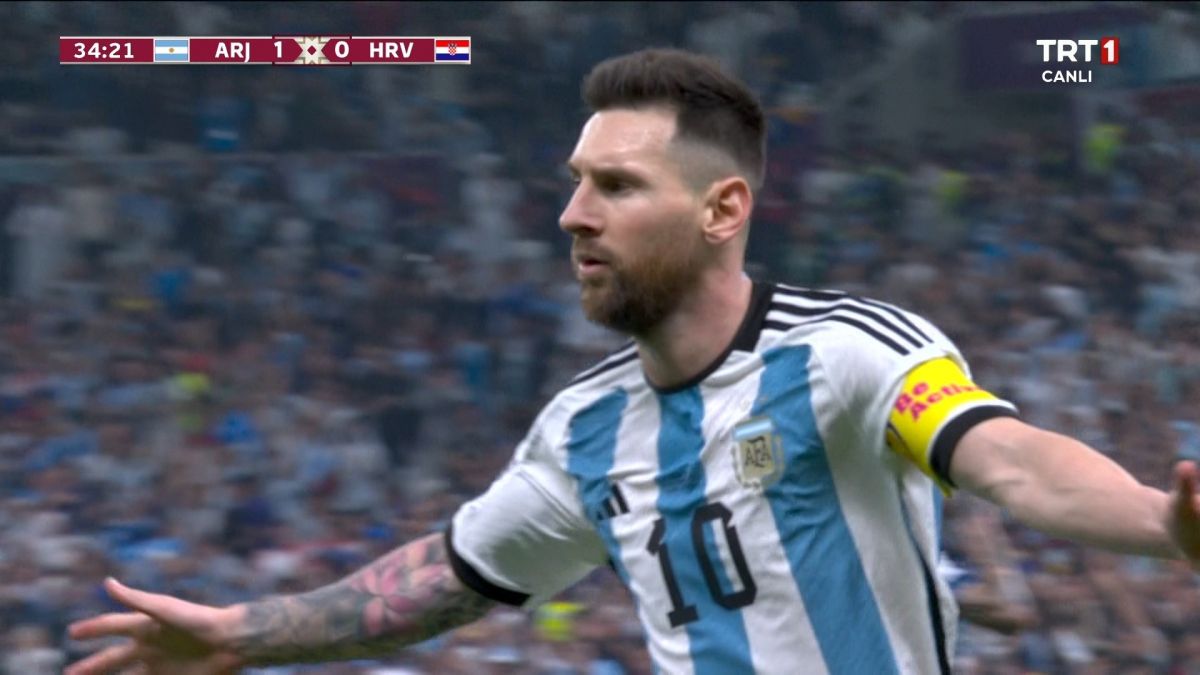 گل اول آرژانتین به کرواسی (لیونل مسی - پنالتی)