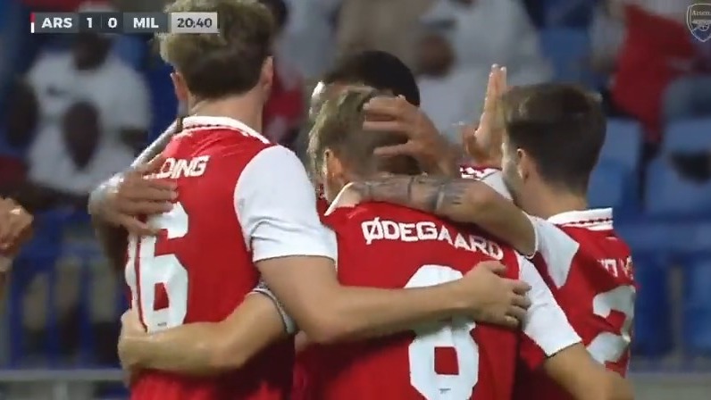 گل دوم آرسنال به میلان (ریس نلسون)