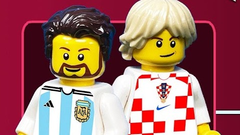 شبیه سازی بازی آرژانتین 3-0 کرواسی با عروسک لگو