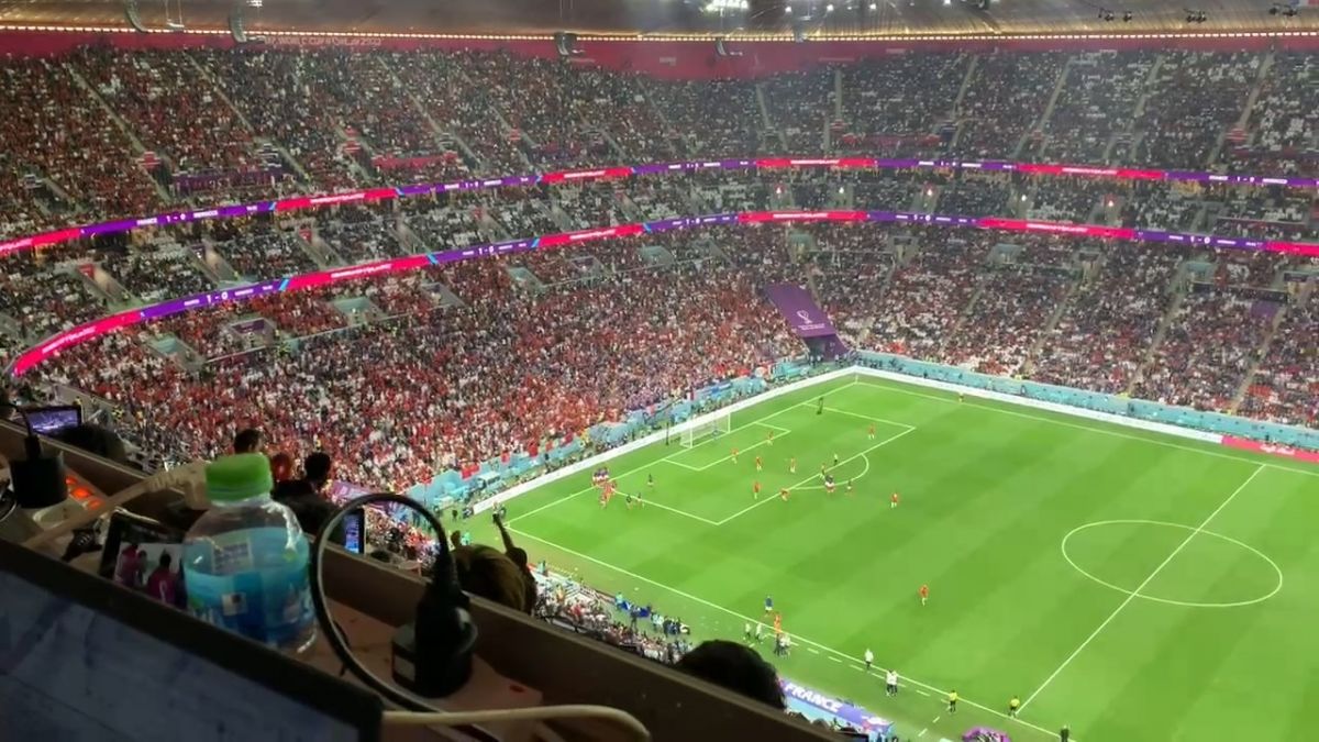 اختصاصی/ جو ورزشگاه البیت بعد از گل دوم فرانسه به مراکش