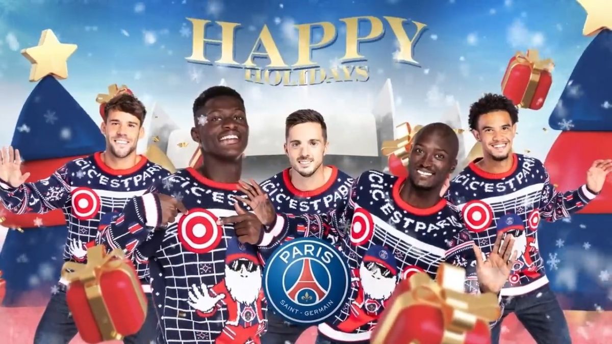 چالش جالب بازیکنان پاری سن ژرمن به بهانه کریسمس