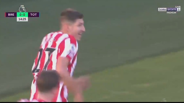 گل اول برنتفورد به تاتنهام (ویتالی جنلت)