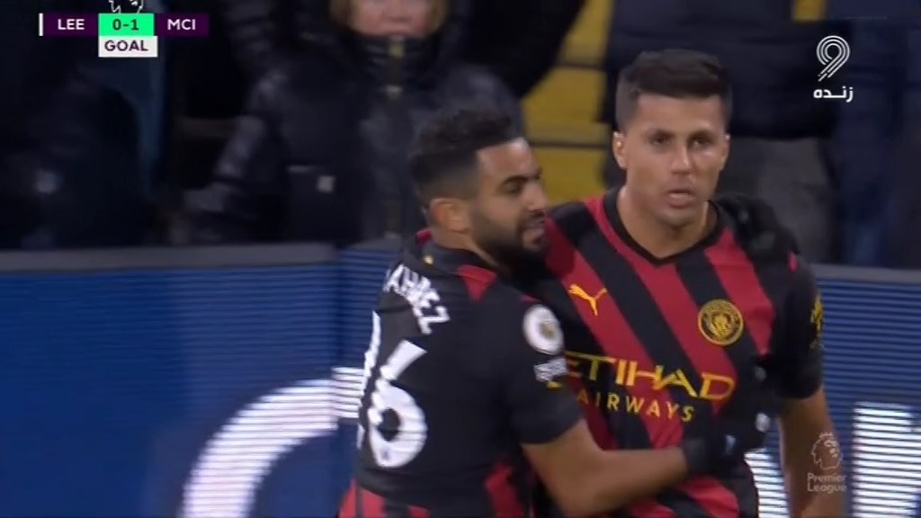 گل اول منچسترسیتی به لیدزیونایتد (رودری)