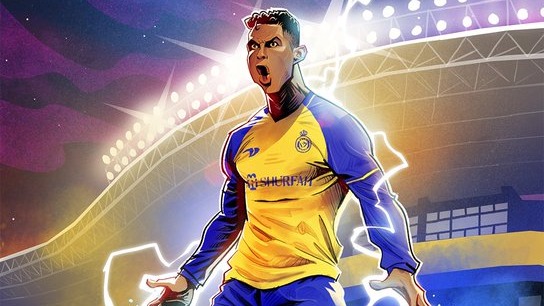 تشویق بی امان رونالدو توسط تماشاگران در بازی النصر و الخلیج