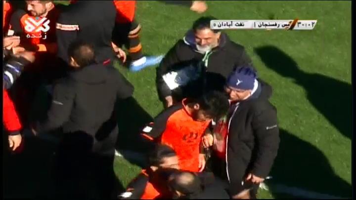 گل اول مس رفسنجان به صنعت نفت آبادان (سوپرگل حسینی)