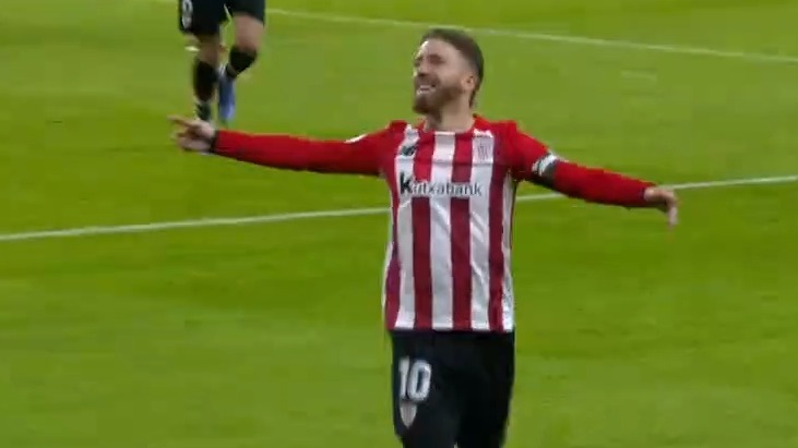 گل اول اتلتیک بیلبائو به بارسلونا (مونیاین)