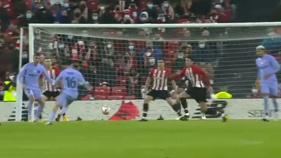 گل دوم بارسلونا به اتلتیک بیلبائو (پدری دقیقه 93)