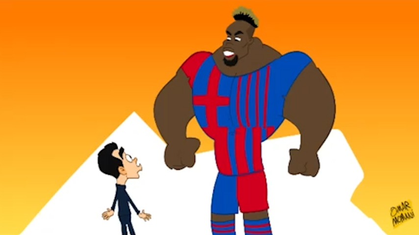 انیمیشن کوتاه عمر مومنی به بهانه بازگشت آداما ترائوره به بارسلونا