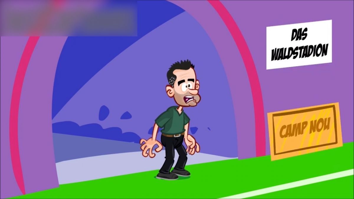 انیمیشن طنز بازی بارسلونا 2-3 آینتراخت فرانکفورت