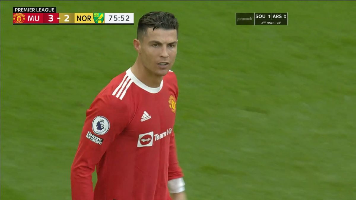 گل سوم منچستریونایتد به نوریچ (هت تریک رونالدو)