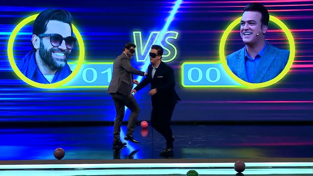 گل کوچیک خنده دار علیرضا نیکبخت و حامد آهنگی با چشمان بسته