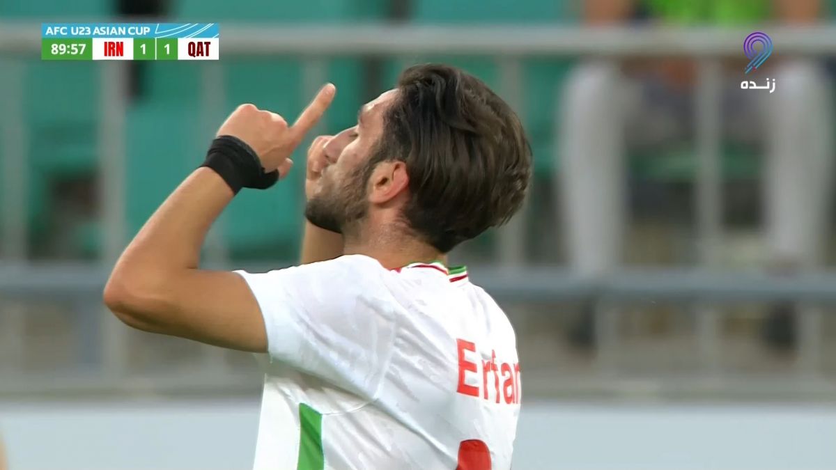 گل اول امید ایران به امید قطر (شهریاری دقیقه 90)