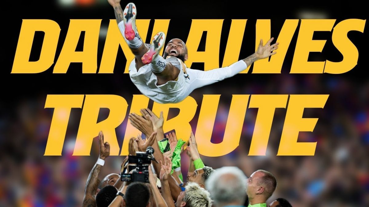 تقدیر باشگاه بارسلونا از دنی آلوز در جریان بازی جام خوان گامپر