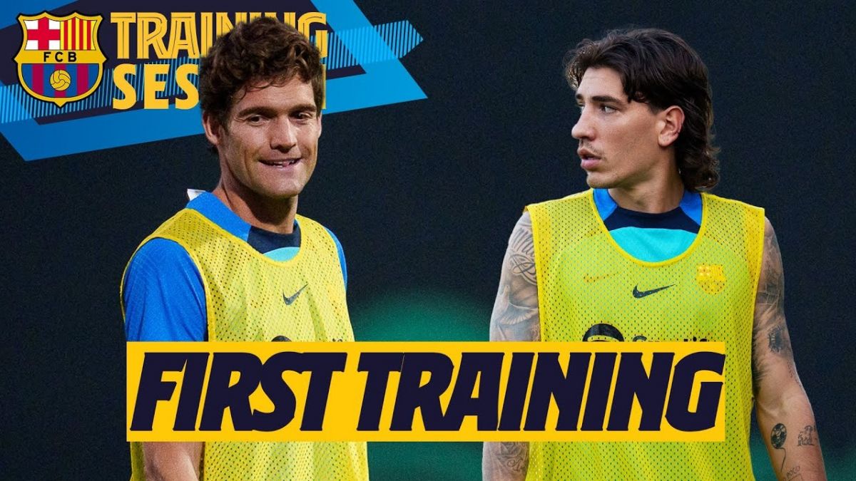 تمرین بارسلونا با حضور مارکوس آلونسو