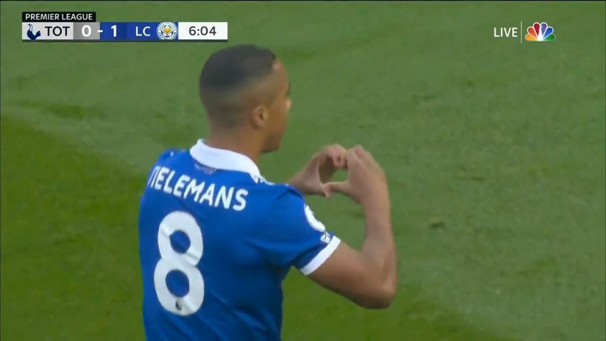 گل اول لسترسیتی به تاتنهام (تیلمانس - پنالتی)