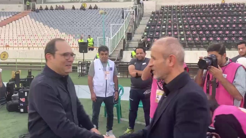 اختصاصی/ خوش و بش سرمربیان پرسپولیس و مس رفسنجان قبل از شروع بازی