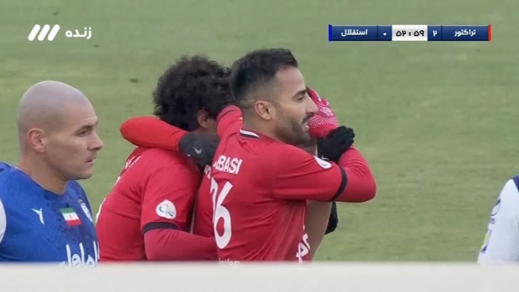 گل دوم تراکتور به استقلال (دبل محمدمهدی قنبری)