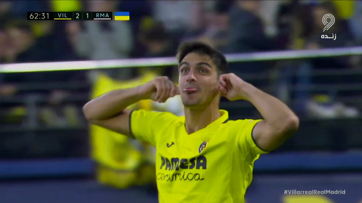 گل دوم ویارئال به رئال مادرید (جرارد مورنو - پنالتی)