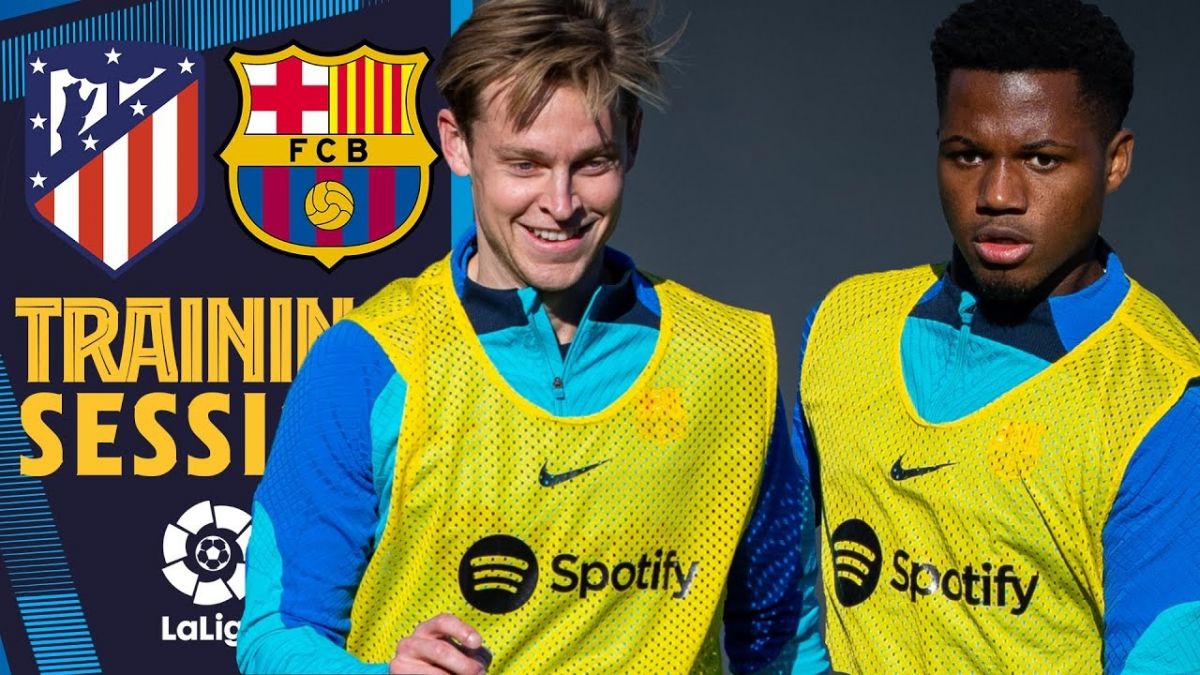 تمرین بارسلونا برای تقابل با اتلتیکو مادرید