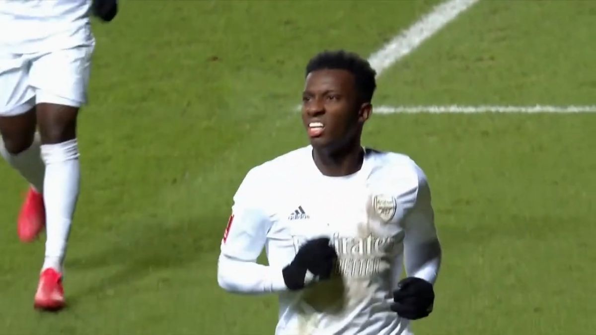 گل دوم آرسنال به آکسفورد یونایتد (ادی انکتیا)