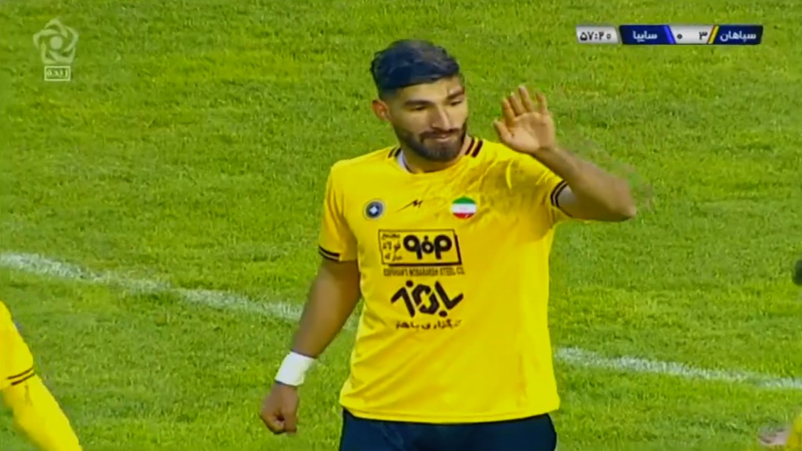 گل سوم سپاهان به سایپا (سوپرگل مغانلو)