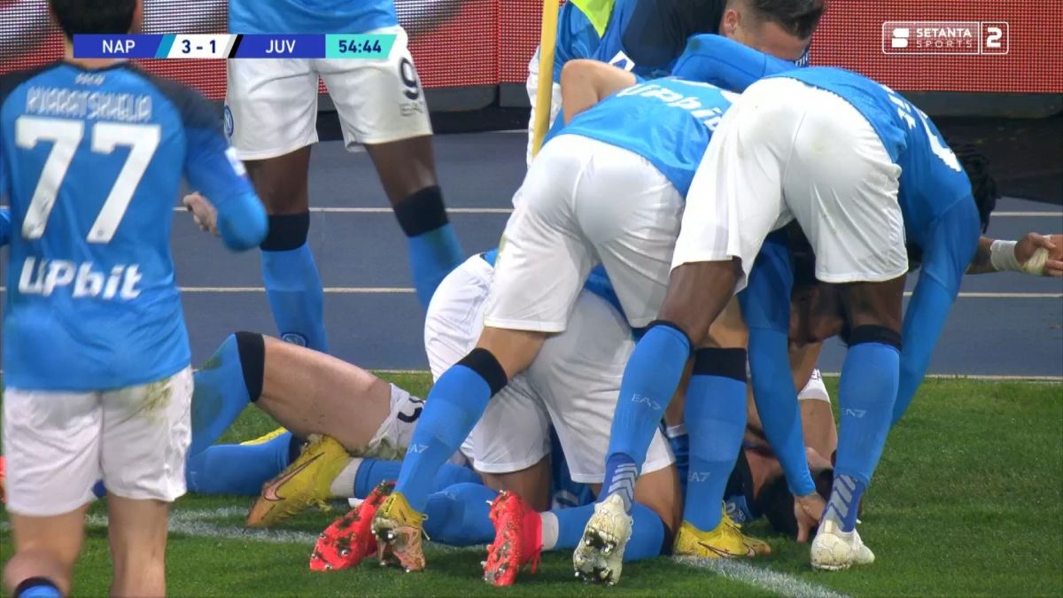 گل سوم ناپولی به یوونتوس (امیر رحمانی)