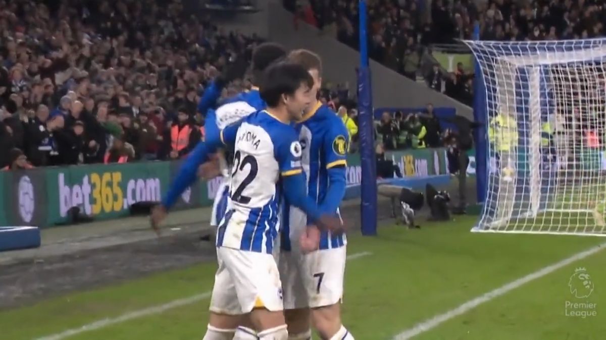 گل سوم برایتون به لیورپول (ولبک)