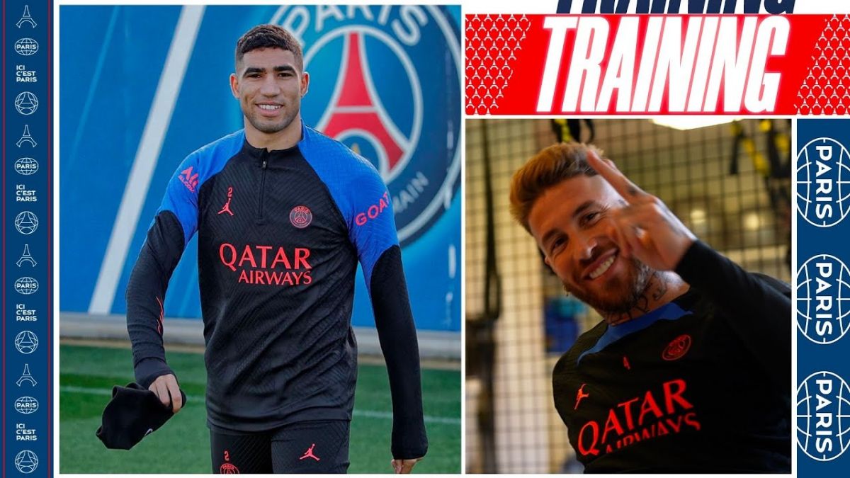 تمرینات تیم پاری سن ژرمن پیش از دیدار با رن