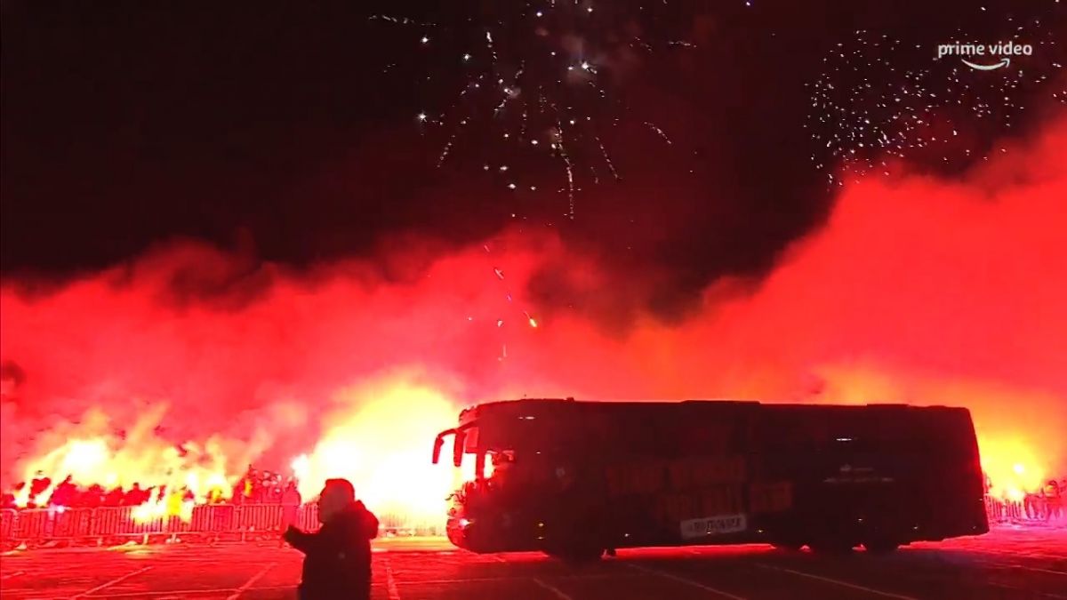 استقبال آتشین و شگفت انگیر هواداران از تیم رن پیش از تقابل با پاری سن ژرمن