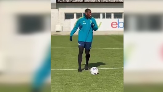 شیطنت جالب پوگبا در تمرینات یوونتوس