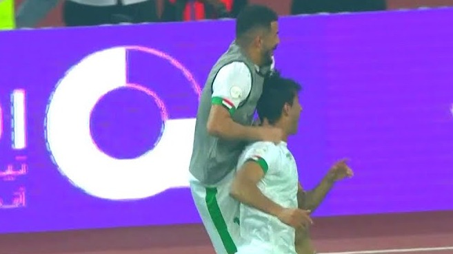 گل سوم عراق به عمان (یونس دقیقه 122)