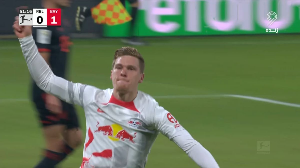 گل اول لایپزیش به بایرن مونیخ (مارسل هالشتنبرگ)