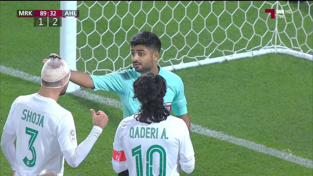 خطای پنالتی شجاع خلیل زاده و تساوی الاهلی مقابل المرخیه در دقیقه 91