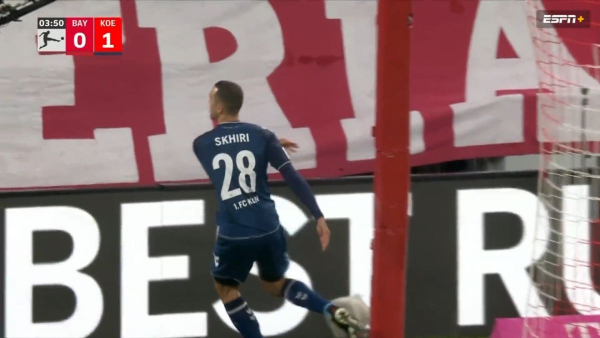 گل اول کلن به بایرن مونیخ (الیاس سخیری)