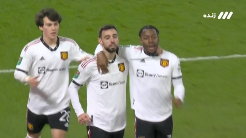 گل سوم منچستریونایتد به ناتینگهام فارست (برونو فرناندز)