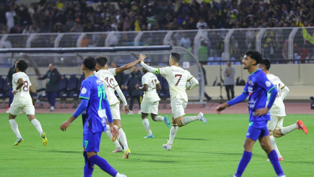 گل دوم النصر عربستان به الفتح (رونالدو دقیقه 93)