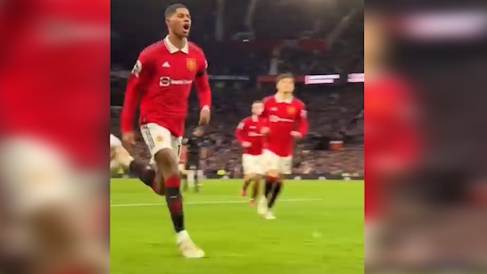 گل مارکوس رشفورد به کریستال پالاس از زاویه پشت دروازه