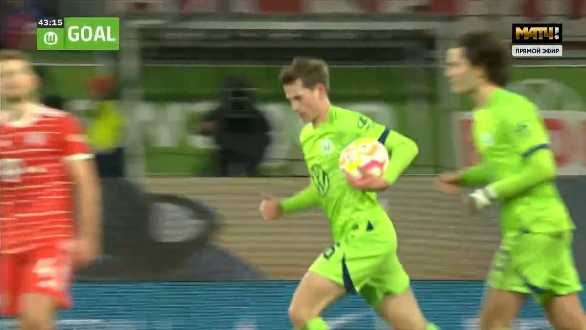 گل اول وولفسبورگ به بایرن مونیخ (کامینسکی)