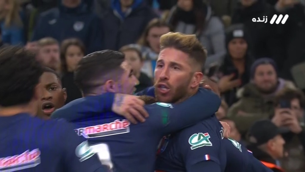 گل اول پاری سن ژرمن به مارسی (سرخیو راموس)