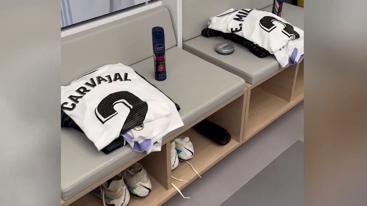 نمایی از رختکن رئال مادرید پیش از تقابل با الچه