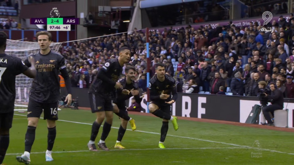 گل چهارم آرسنال به استون ویلا (گابریل مارتینلی)