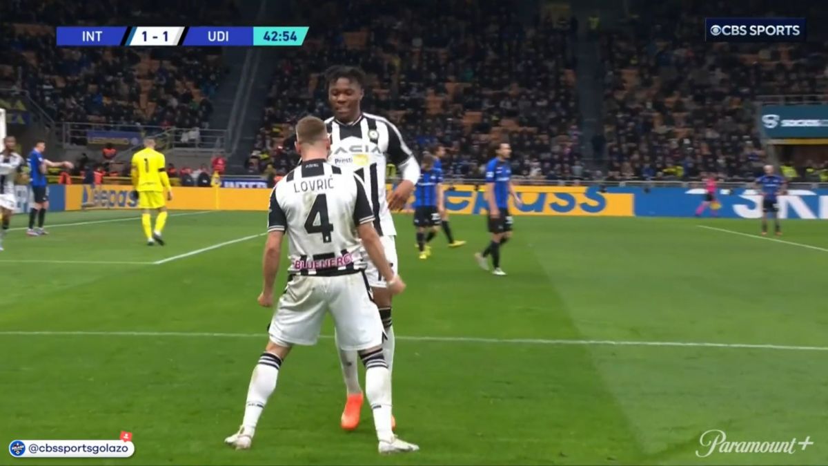 گل اول اودینزه به اینتر (سندی لووریچ)