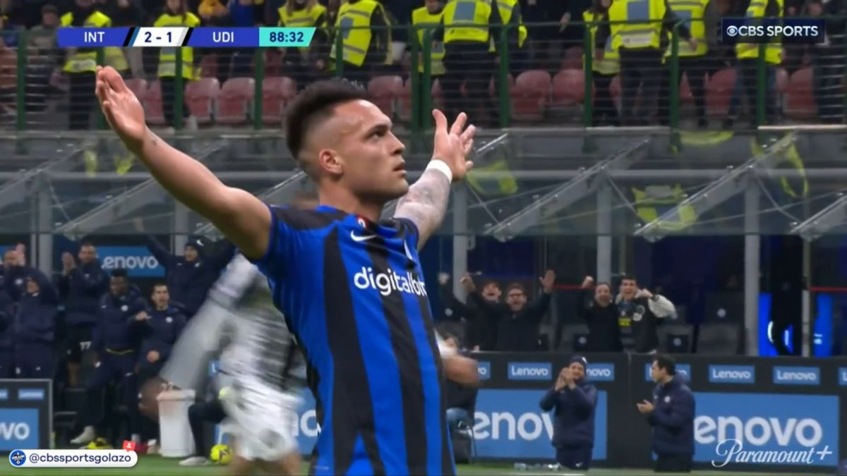 گل سوم اینتر به اودینزه (لائوتارو مارتینز)