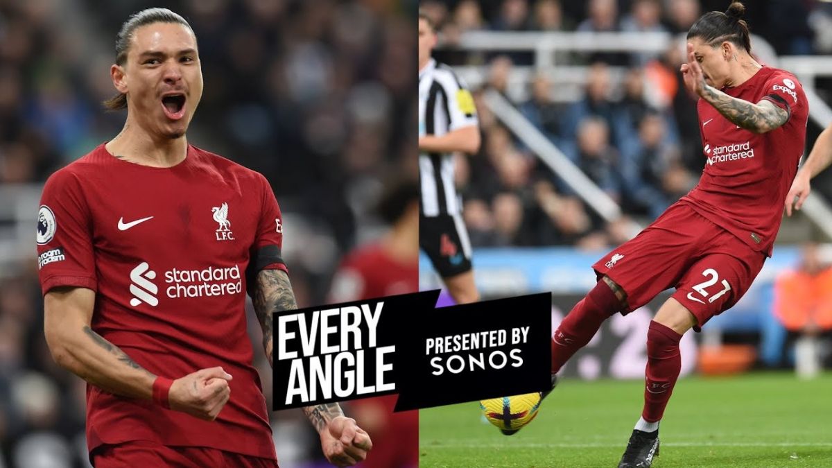 گل داروین نونیز ستاره لیورپول به نیوکاسل از تمام زوایا