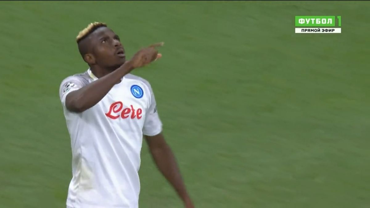 گل اول ناپولی به اینتراخت فرانکفورت (ویکتور اوسیمن)