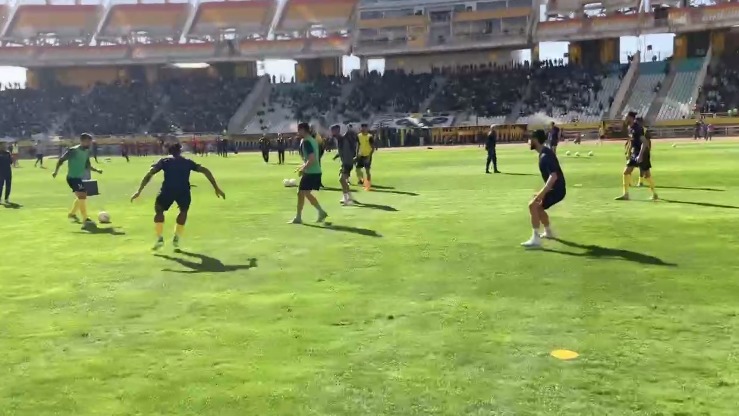 اختصاصی/ گرم کردن بازیکنان سپاهان پیش از بازی با پرسپولیس