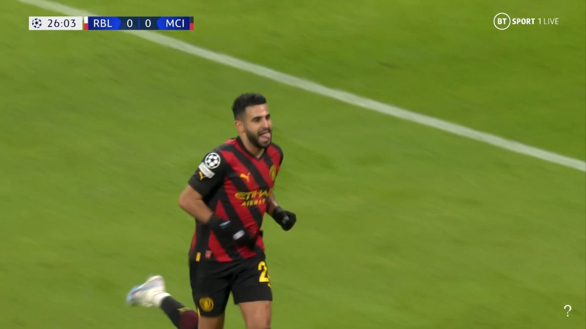 گل اول منچسترسیتی به آربی لایپزیش (ریاض محرز)